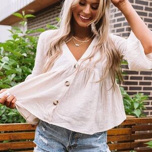 Zara V-Neck Blouse